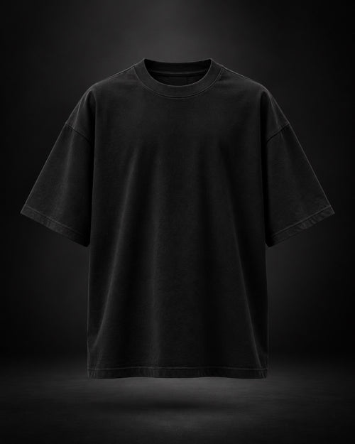 Trendy Fuze Akaza oversized black T-shirt - clean front