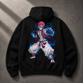 Akaza oversized black hoodie back graphic
