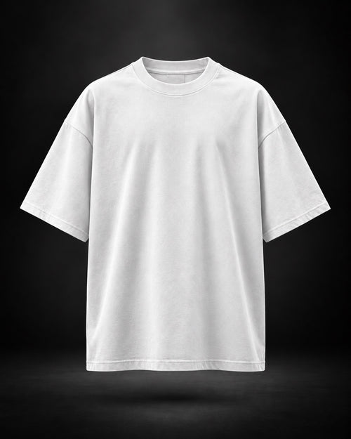Trendy Fuze Baki Hanma oversized white T-shirt - clean front
