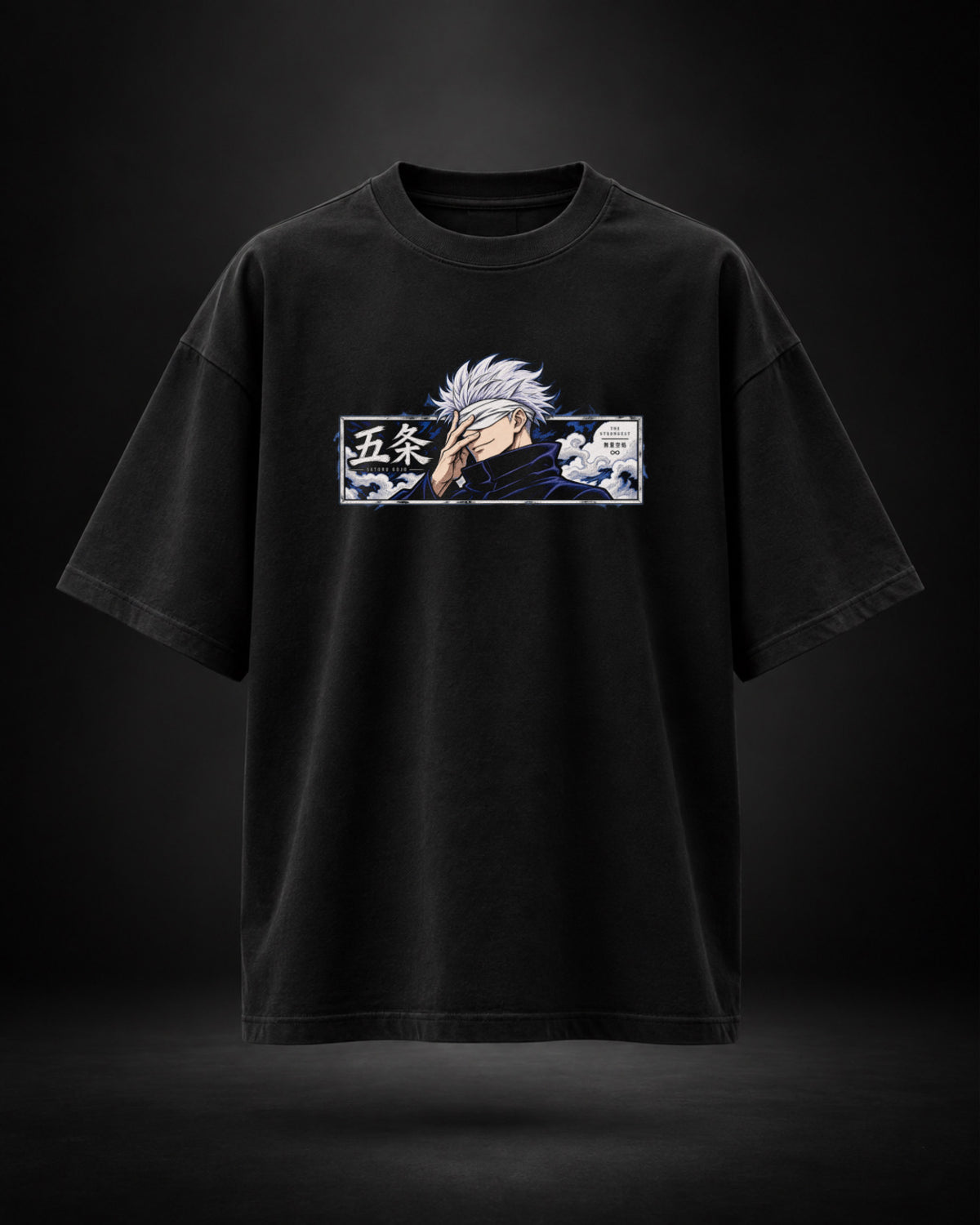 Trendy Fuze black oversized T-shirt - Gojo print