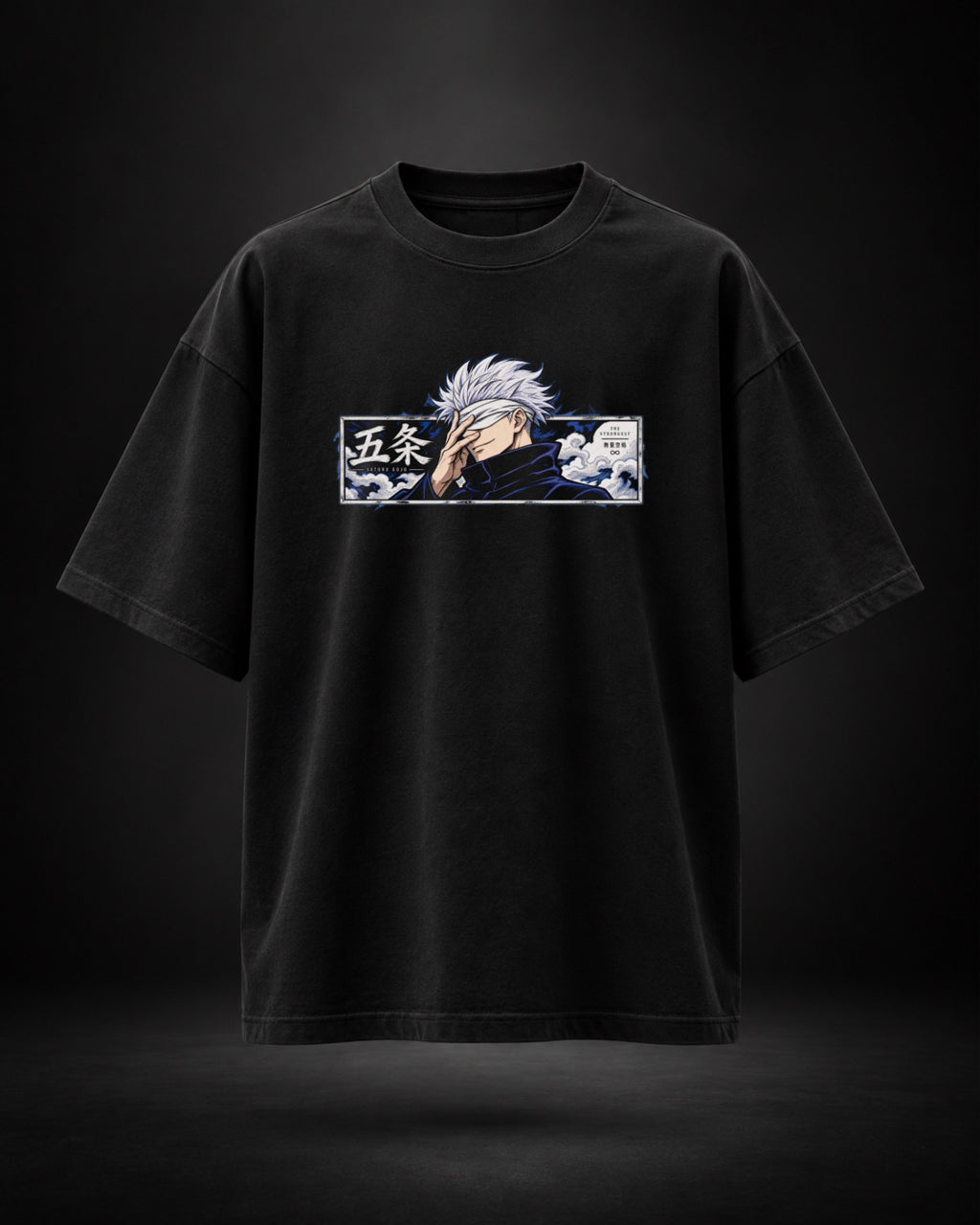 Trendy Fuze Satoru Gojo oversized T-shirt in black - front graphic