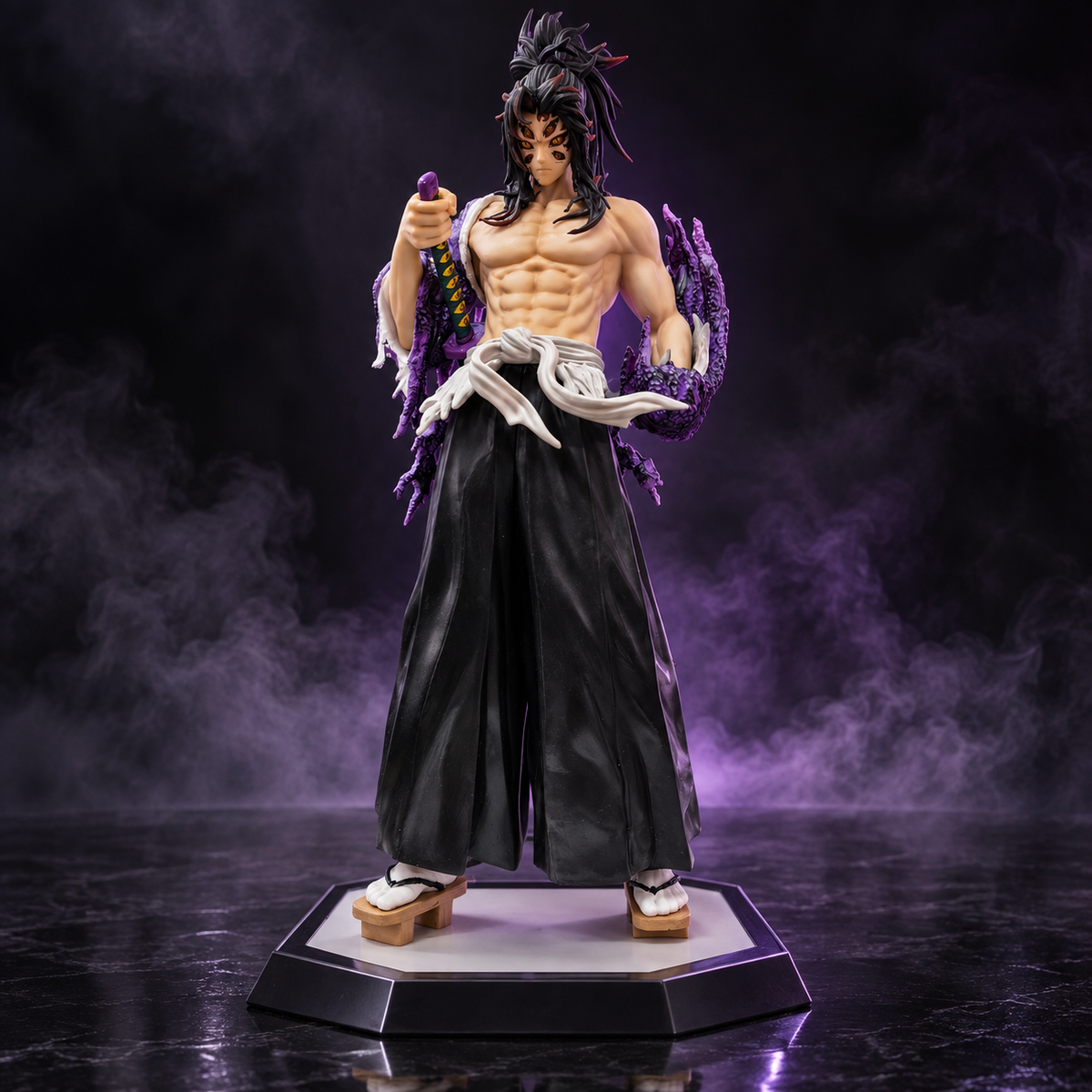 Kokushibo Upper Moon One action figure front view on dark purple background