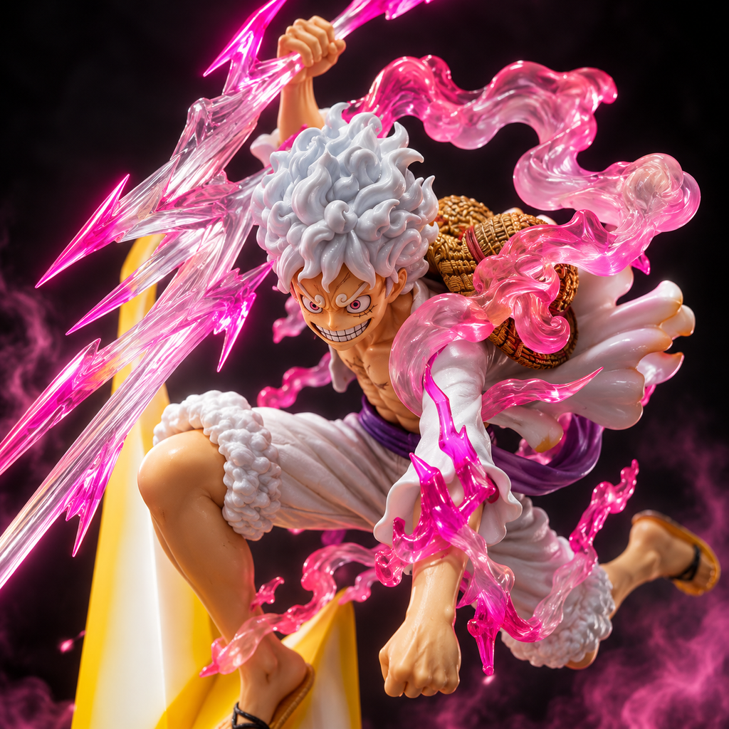 Monkey D. Luffy Gear 5 Lightning Explosion figure close-up detail