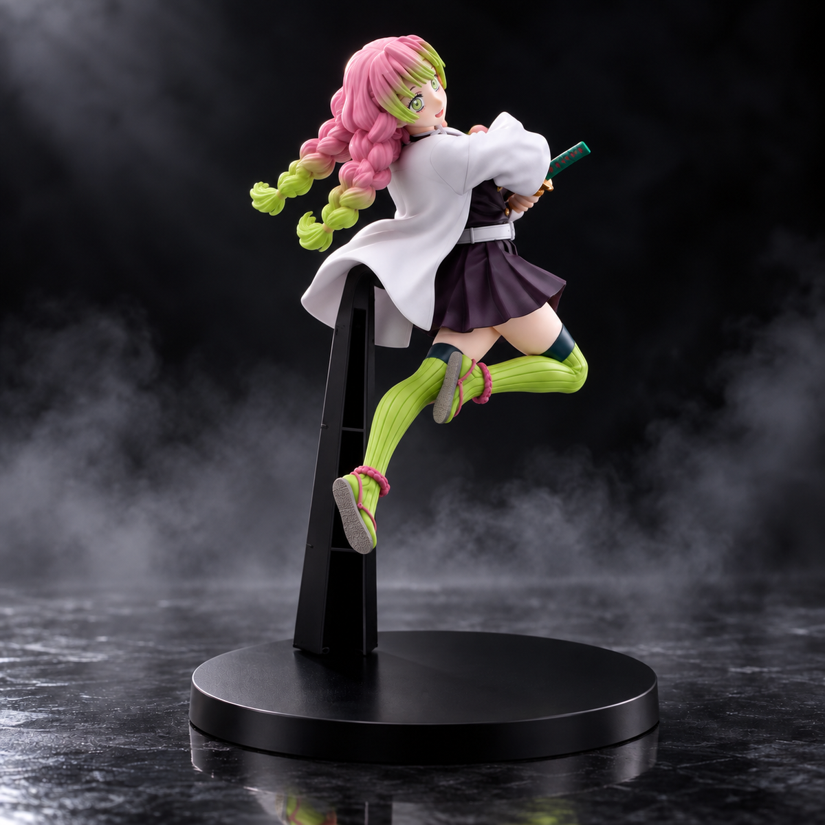 Mitsuri Kanroji figure side and rear three-quarter view