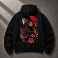 Obito Uchiha oversized black hoodie back graphic