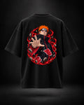 Pain Akatsuki oversized black T-shirt back graphic