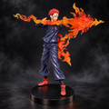 Sukuna flame arrow action figure front view on dark background