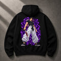 Toji Fushiguro oversized black hoodie back graphic