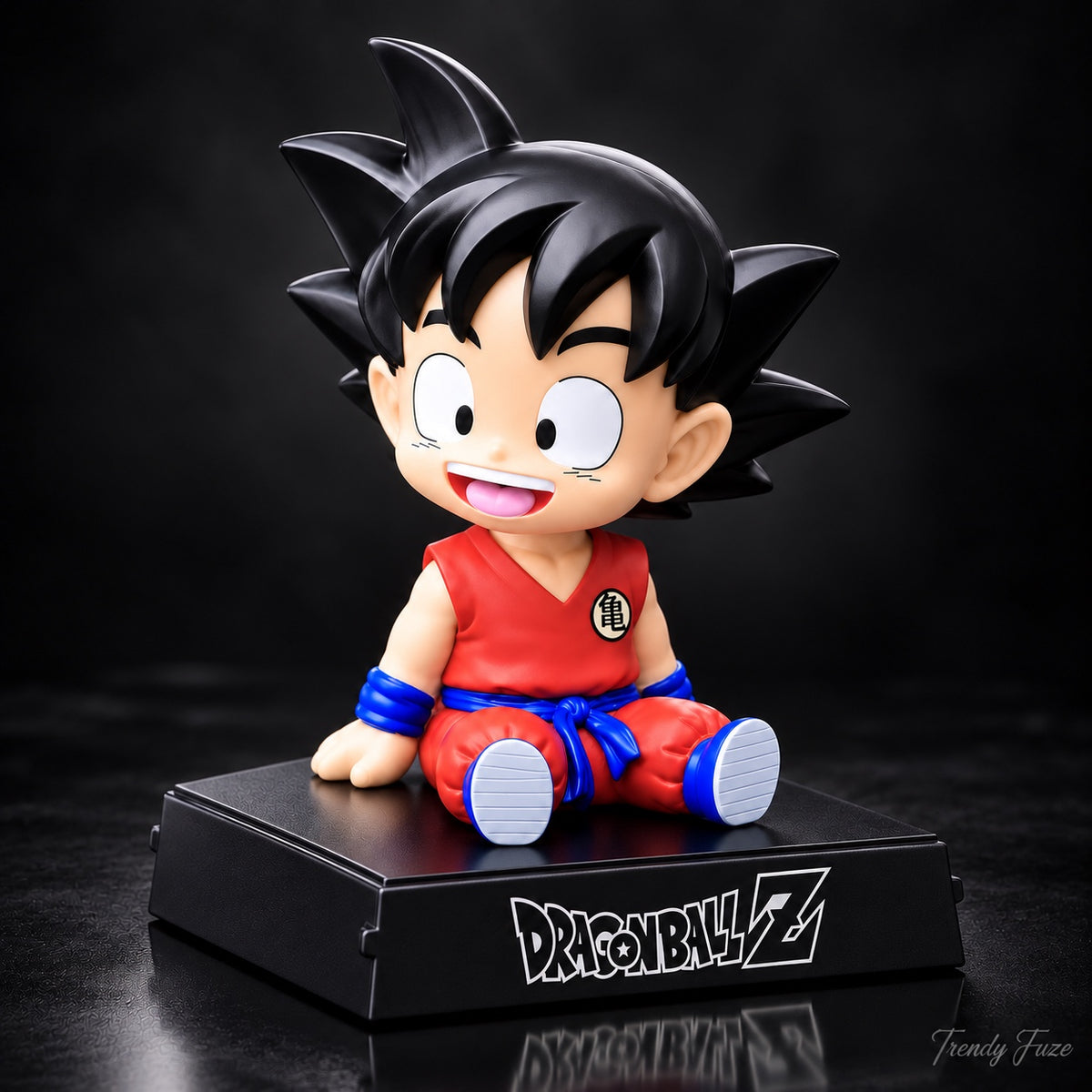 Kid Goku sitting anime bobblehead figure side angle