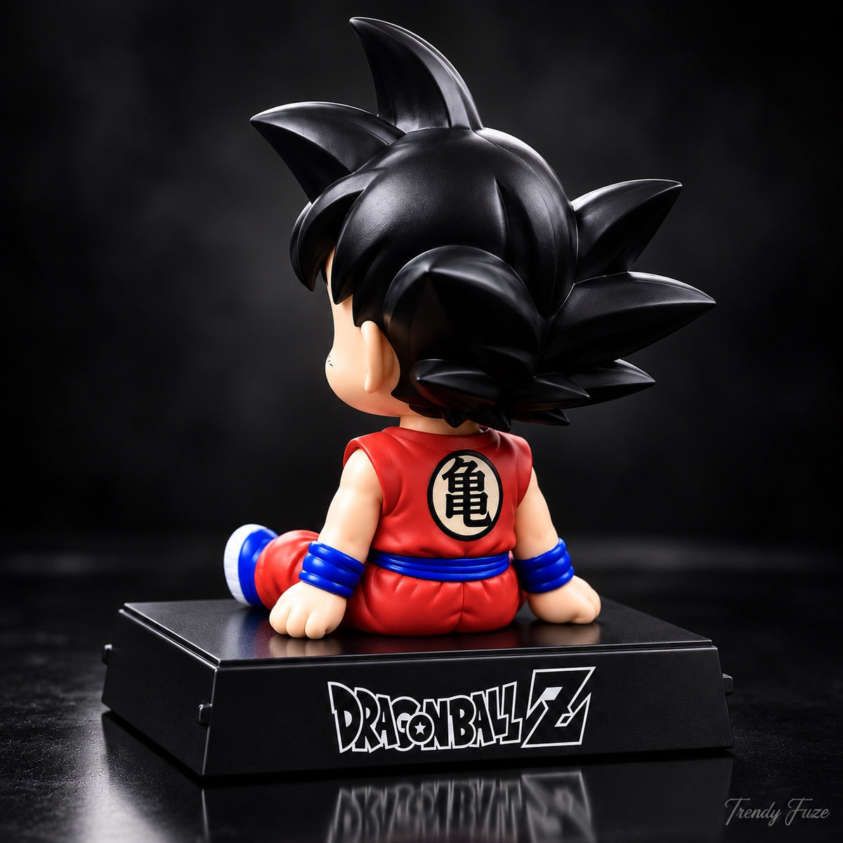 Kid Goku Dragon Ball Z sitting bobblehead collectible rear view