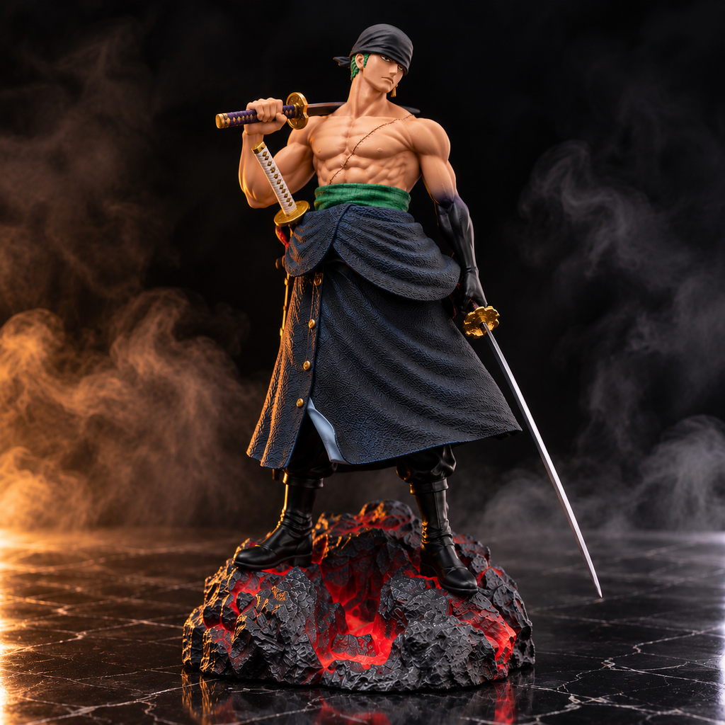 Roronoa Zoro 50 cm premium One Piece figure detailed product view with scarred torso and sword